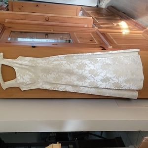Scott McClintock vintage ivory brocade gown, size 4.
